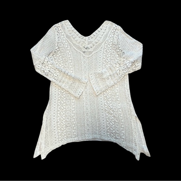 XCVI Tops - XCVI Crochet Shirt